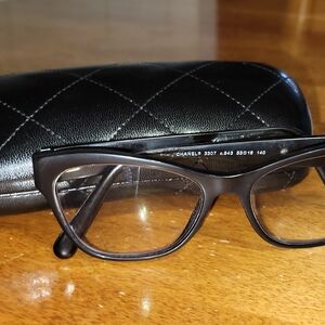 Chanel Black Eyeglasses with Case